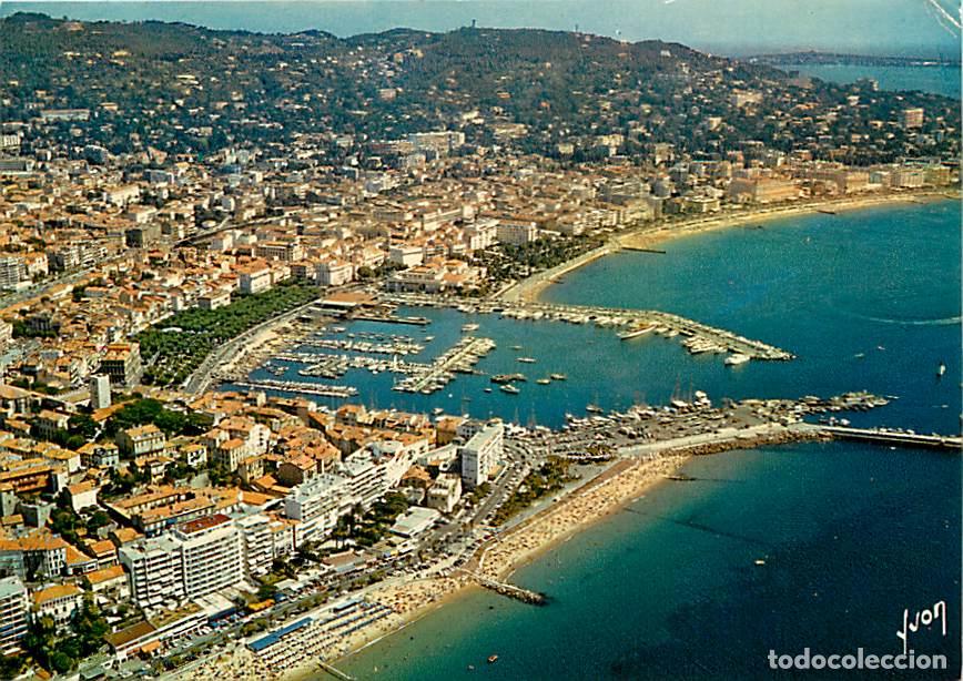 Postales: Francia - 06 - Cannes - La plage du Midi, boulevard Jean-Hibert, le Suquet, le Port et la Croisette