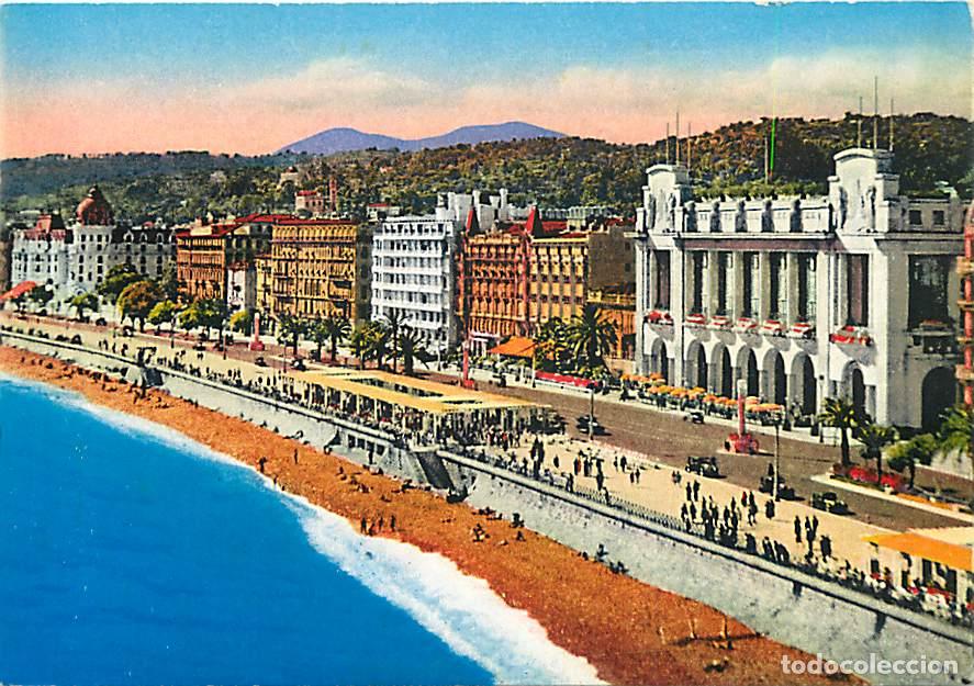 Postkarten: Francia - 06 - Nice - La Promenade des Anglais - Le Palais de la M&eacute;diterran&eacute;e et les H&ocirc;tels - Vue a&eacute;