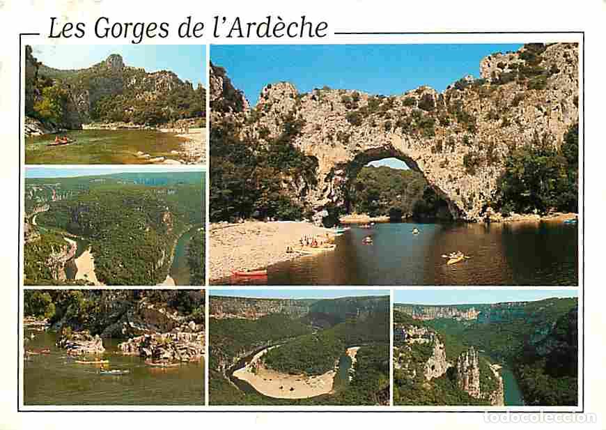 Postais: Francia - 07 - Ard&egrave;che - Gorges de l'Ard&egrave;che - Multivues - Cano&euml; Kayak - CPM - Voir Scans Recto-Vers