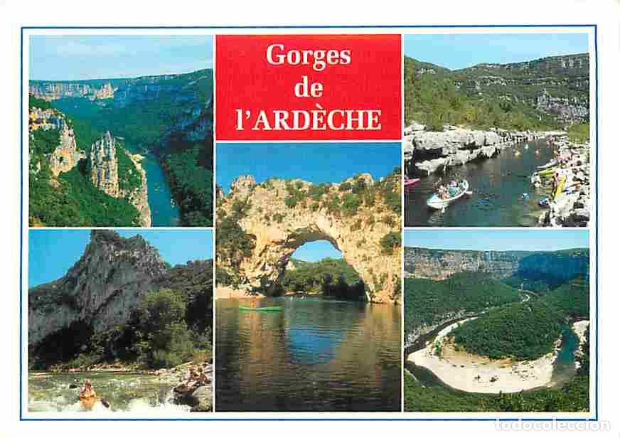 Postais: Francia - 07 - Ard&egrave;che - Gorges de l'Ard&egrave;che - Multivues - Cano&euml; Kayak - CPM - Voir Scans Recto-Vers