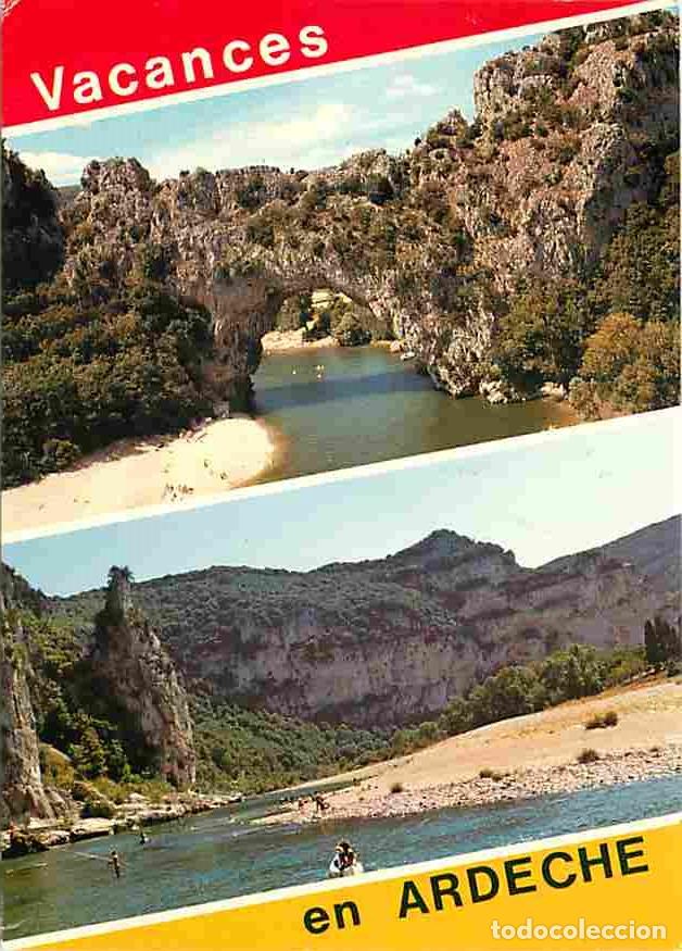 Postais: Francia - 07 - Ard&egrave;che - Gorges de l'Ard&egrave;che - Multivues - Cano&euml; Kayak - Flamme Postale de Ruoms - C