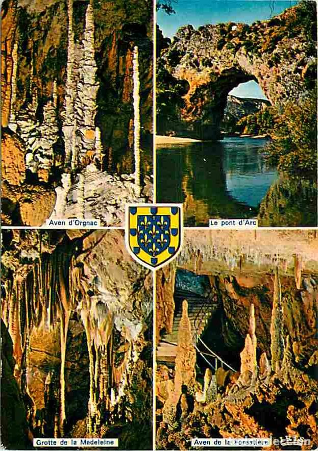 Postais: Francia - 07 - Ard&egrave;che - Gorges de l'Ard&egrave;che - Multivues - Blasons - CPM - Voir Scans Recto-Verso