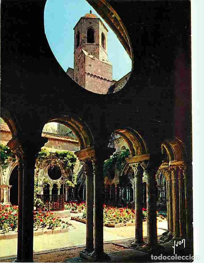Postkarten: Francia - 11 - Narbonne - Abbaye de Fontfroide - Le Clo&icirc;tre et Chevet de l'Eglise - Fleurs - Carte N