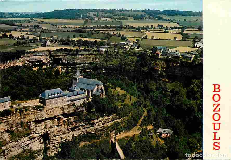 Postkarten: Francia - 12 - Bozouls - Vue a&eacute;rienne sur le Trou de Bozouls - Dans le fond le moulin et le pont - F