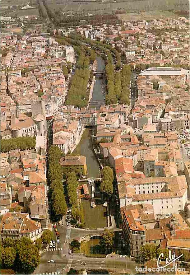 Postkarten: Francia - 11 - Narbonne - Vue G&eacute;n&eacute;rale a&eacute;rienne - Le canal de la Robine - Carte Neuve - CPM - Voir S