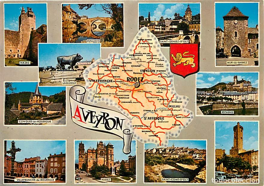 Cartes Postales: Francia - 12 - Aveyron - Multivues - Carte G&eacute;ographique - CPM - Carte Neuve - Voir Scans Recto-Verso