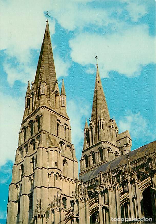 Postales: Francia - 14 - Bayeux - La Cath&eacute;drale Notre Dame - Les tours romanes de la fa&ccedil;ade occidentale - Cart