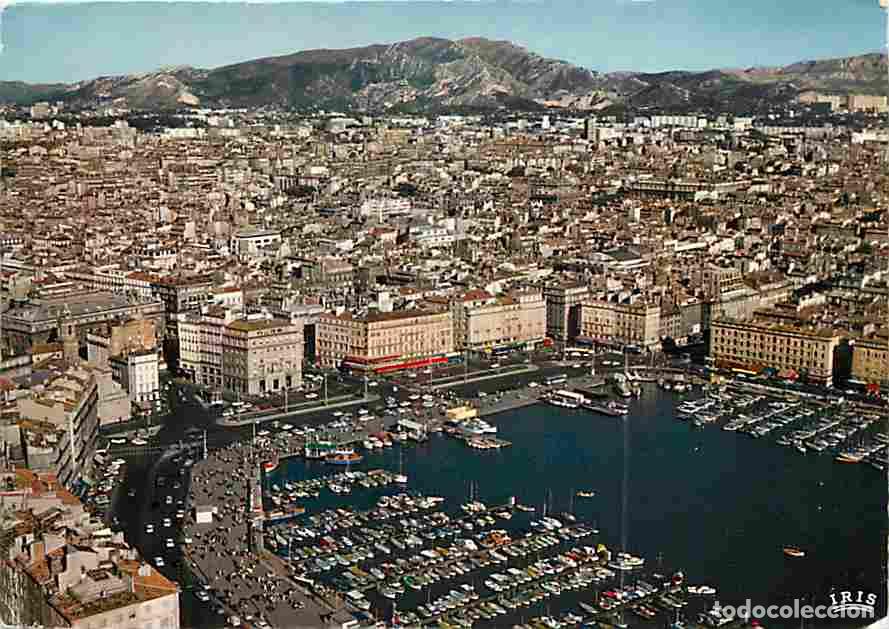 Cartes Postales: Francia - 13 - Marseille - Le Vieux Port - Le Quai des Belges - Vue a&eacute;rienne - Flamme Postale - CPM