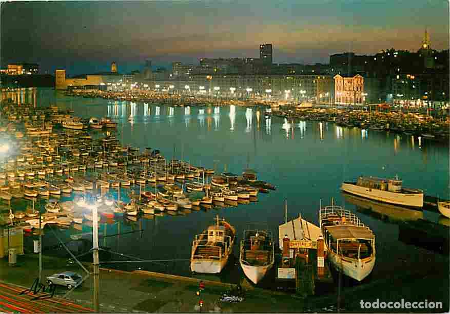 Cartes Postales: Francia - 13 - Marseille - Le Vieux Port - Bateaux - Automobiles - Vue de Nuit - CPM - Voir Scans Re
