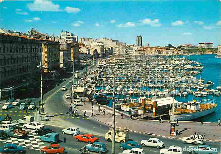 Cartes Postales: Francia - 13 - Marseille - Le Quai de Rive Neuve - Automobiles - Bateaux - CPM - Voir Scans Recto-Ve