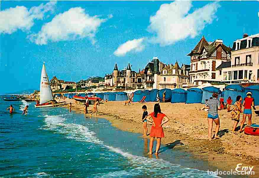 Cartes Postales: Francia - 14 - Blonville sur Mer - La Plage et les Villas - Voiles - CPM - Voir Scans Recto-Verso