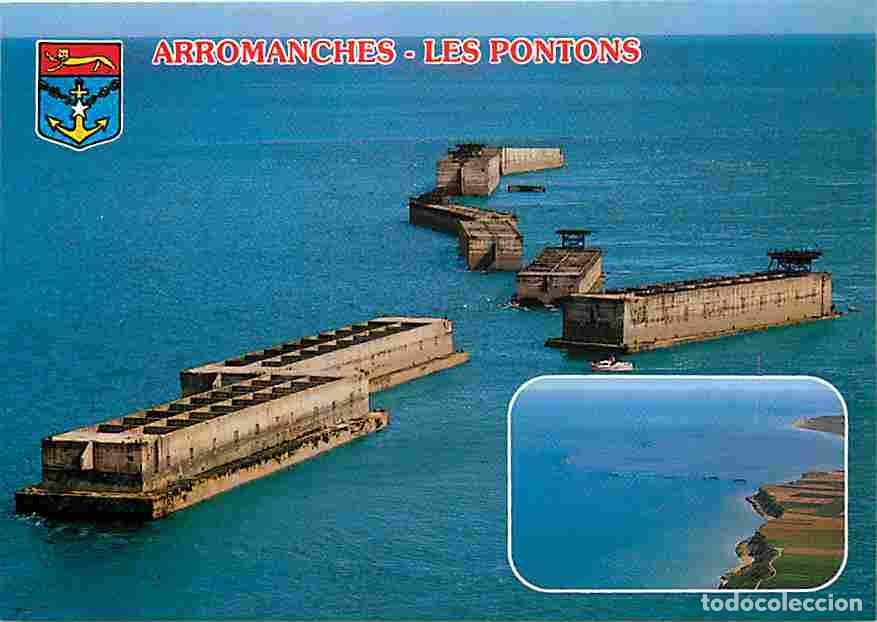Cartes Postales: Francia - 14 - Arromanches - Les Pontons - Multivues - Blasons - CPM - Voir Scans Recto-Verso