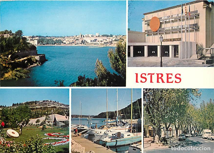 Cartoline: Francia - 13 - Istres - Multivues - Fleurs - Automobiles - Bateaux - Th&eacute;atre de l'Olivier - CPM - Vo
