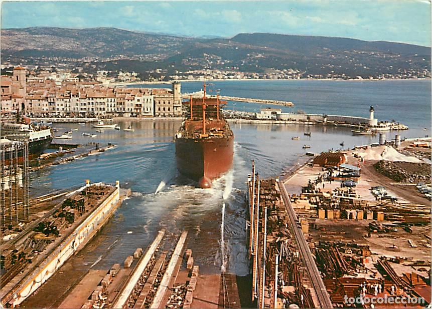 Cartoline: Francia - 13 - La Ciotat - Lancement d'un bateau aux Chantiers de la C.N.C. - Carte Neuve - CPM - Vo