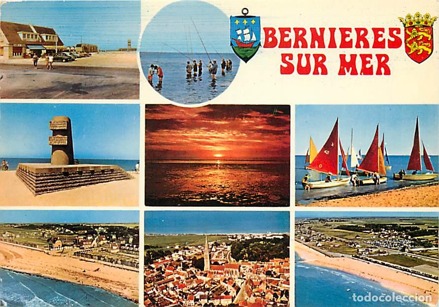 Postales: Francia - 14 - Berni&egrave;res sur Mer - Multivues - Blasons - Flamme Postale de Berni&egrave;res sur Mer - CPM -