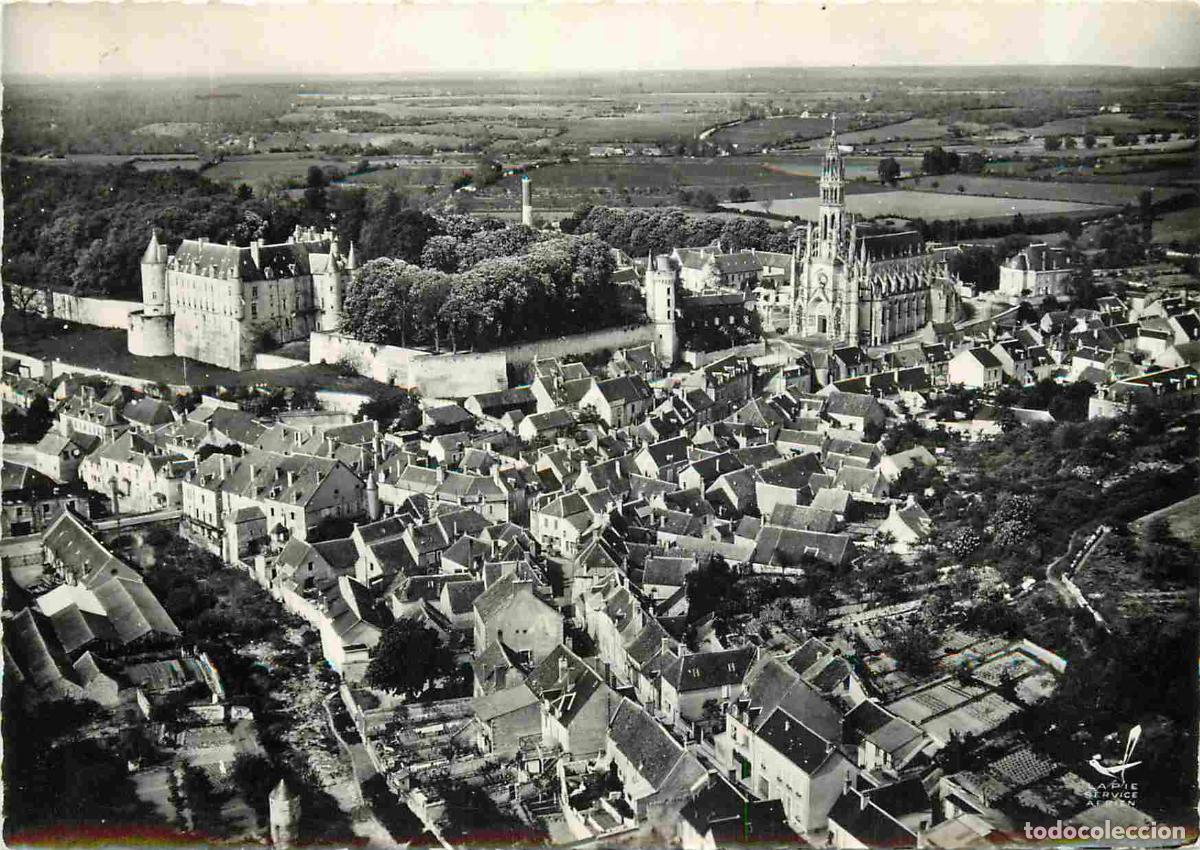 Postales: Francia - 18 - Chateauneuf sur Cher - Vue G&eacute;n&eacute;rale a&eacute;rienne - En avion au dessus de - Mention Photog