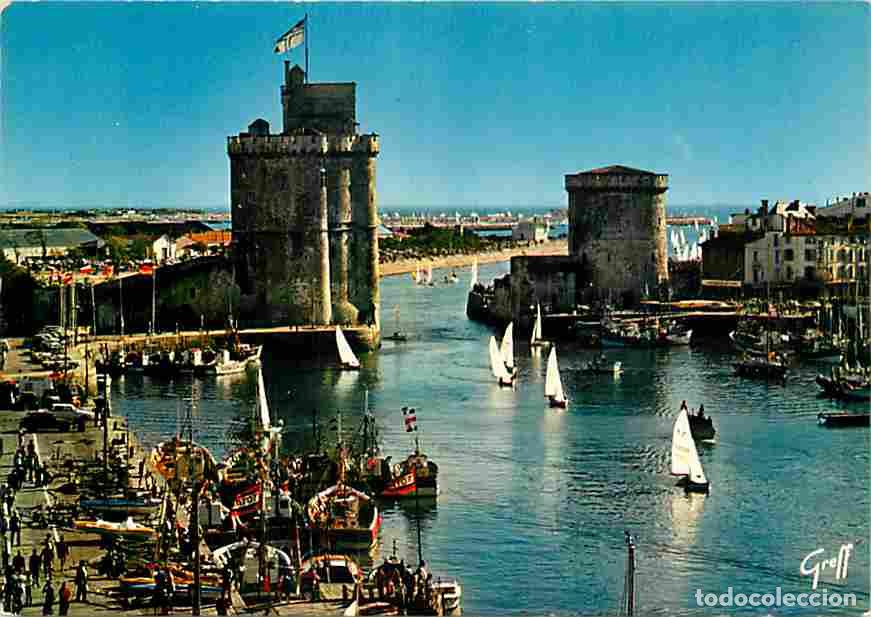 Postales: Francia - 17 - La Rochelle - Le Port - Tour Saint Nicolas - Tour de la Chaine - Automobiles - Bateau