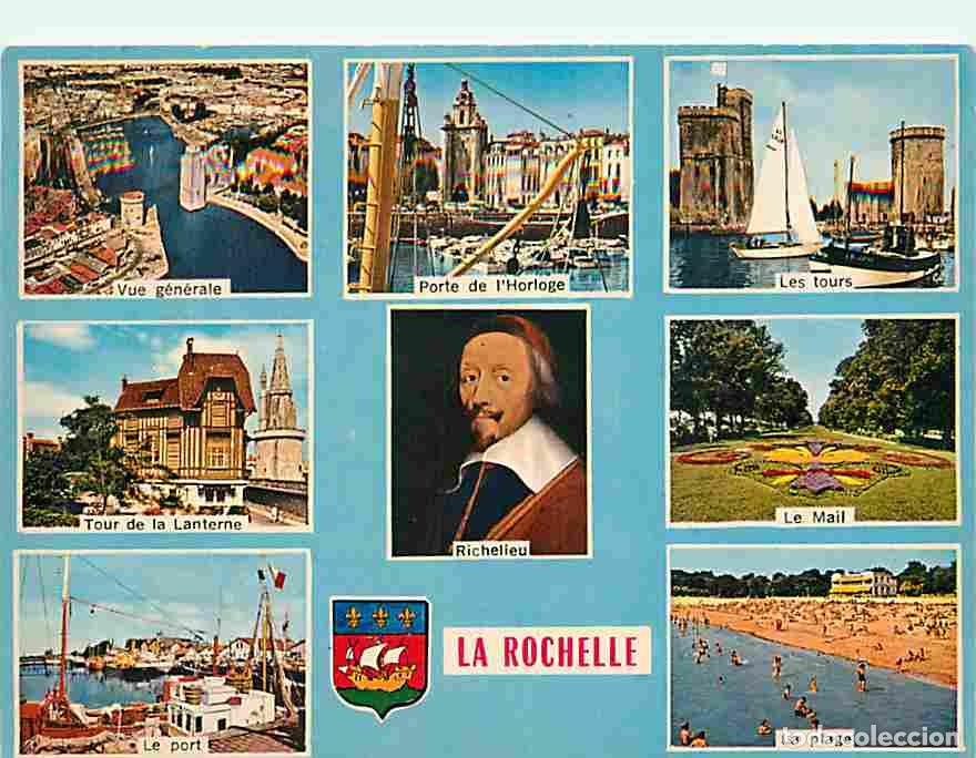 Postkarten: Francia - 17 - La Rochelle - Multivues - Bateaux - Sc&egrave;nes de Plage - Blasons - CPM - Voir Scans Rect