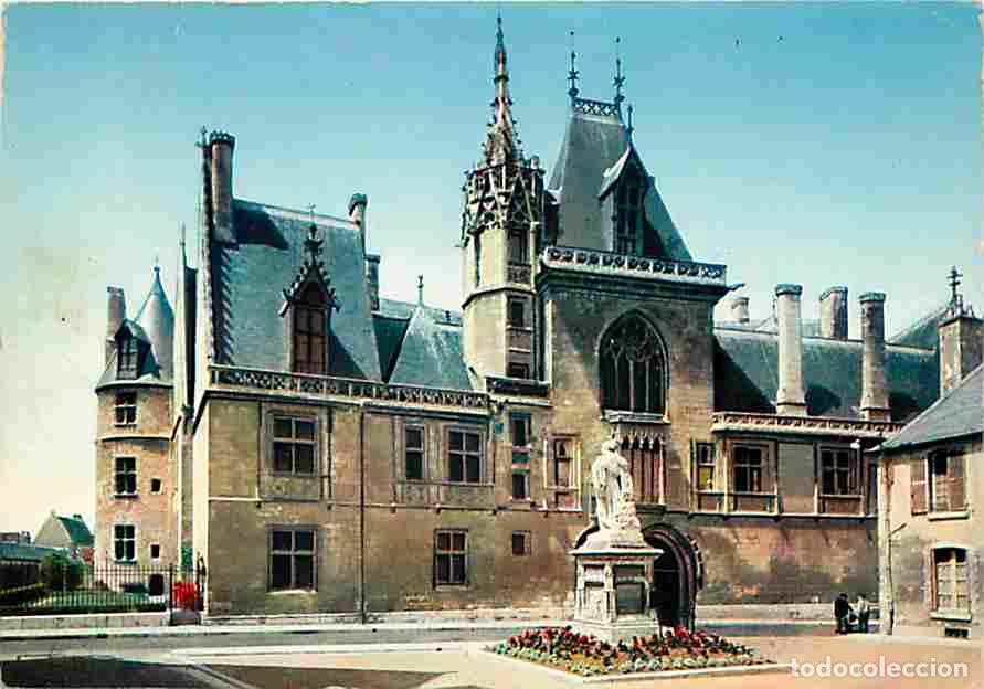 Cartes Postales: Francia - 18 - Bourges - Le Palais Jacques Coeur - La Statue de Jacques Coeur - Flamme Postale du 4e