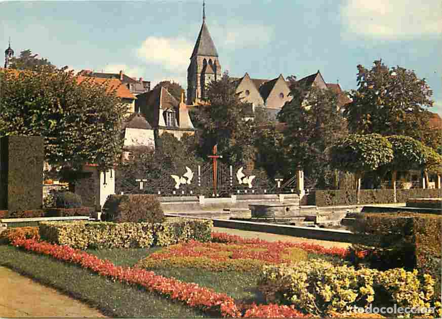 Cartes Postales: Francia - 18 - Vierzon - Le Jardin Public et l'Eglise Notre-Dame - Fleurs - CPM - Voir Scans Recto-V