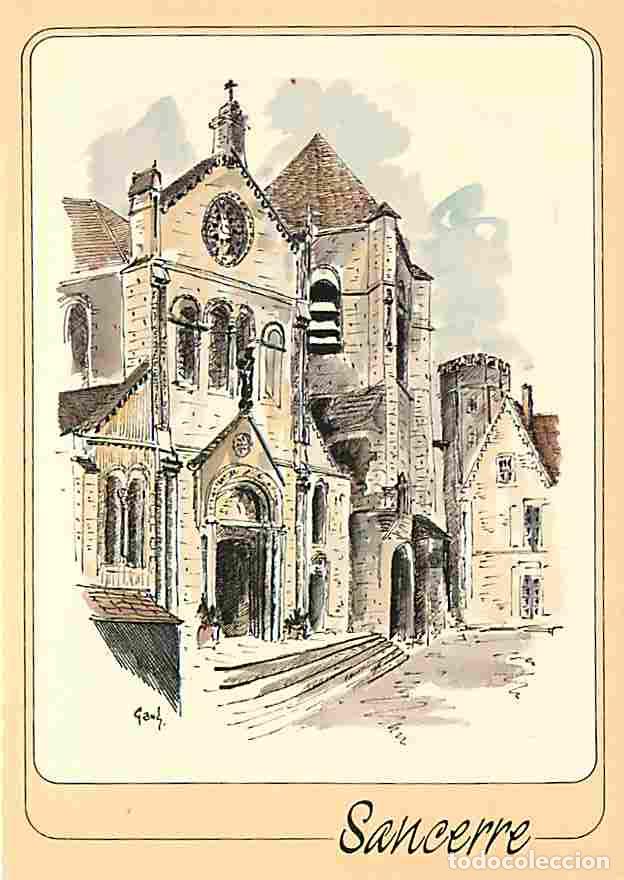 Cartes Postales: Francia - 18 - Sancerre - L'Eglise - Aquarelle de G. Audusseau - Art - Peinture - CPM - Voir Scans R