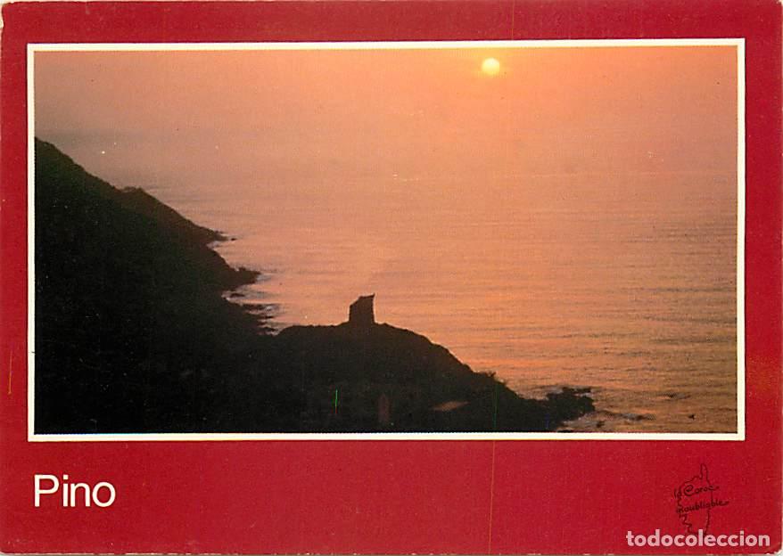 Postales: Francia - 20 - Pino - Le couvent et la tour de Scala au cr&eacute;puscule - Coucher de soleil - CPM - Voir