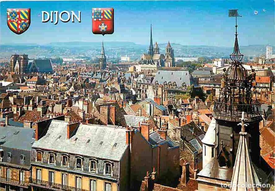 Postales: Francia - 21 - Dijon - Panorama - Le Jacquemart de Notre Dame - Les tours et la fl&egrave;che de Saint B&eacute;ni