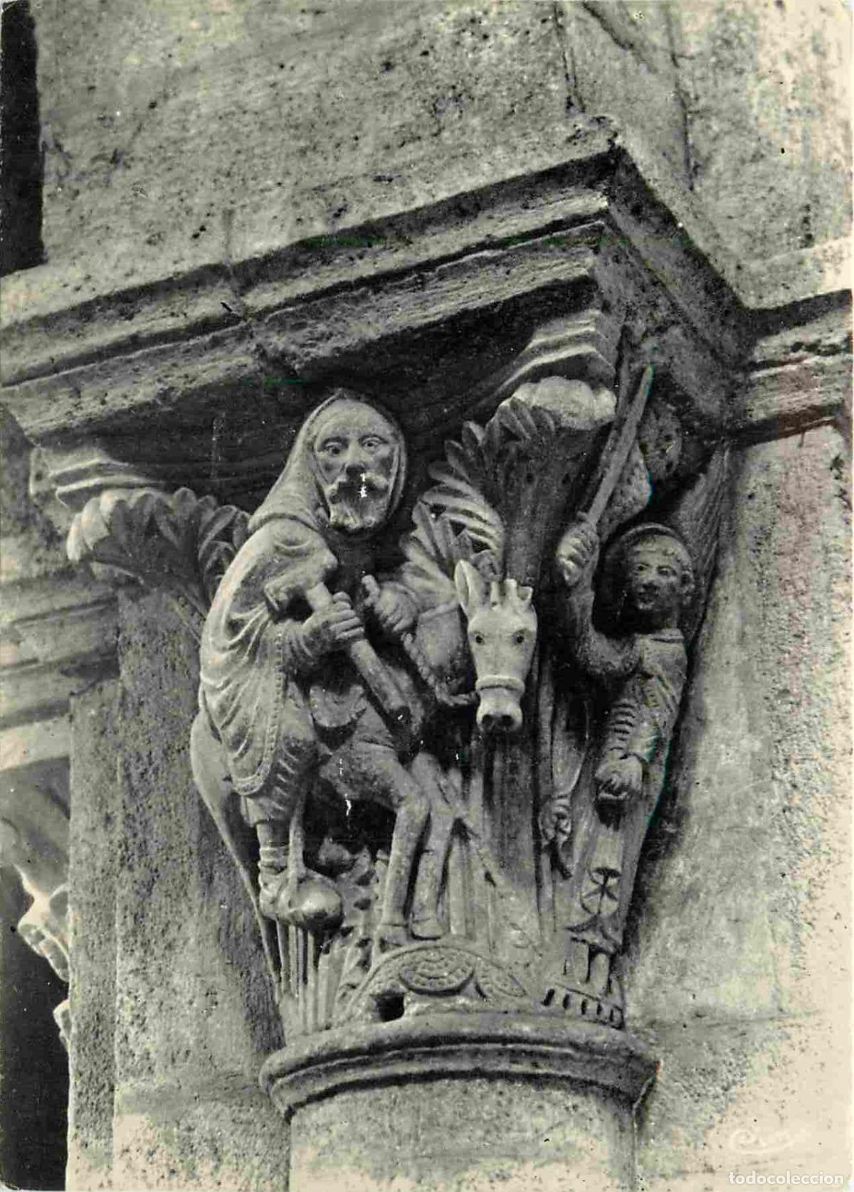 Postales: Francia - 21 - Saulieu - Basilique Saint Andoche - Les chapiteaux le faux proph&egrave;te Balaam et son Ane