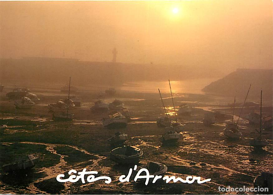Postales: Francia - 22 - Saint Quay Portrieux - Mar&eacute;e basse - Coucher de soleil - Flamme Postale de Saint Bria