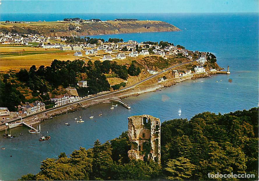 Postales: Francia - 22 - Saint Brieuc - La Baie - Tour de Cesson - Entr&eacute;e du Port et Pointe du Roselier - Vue