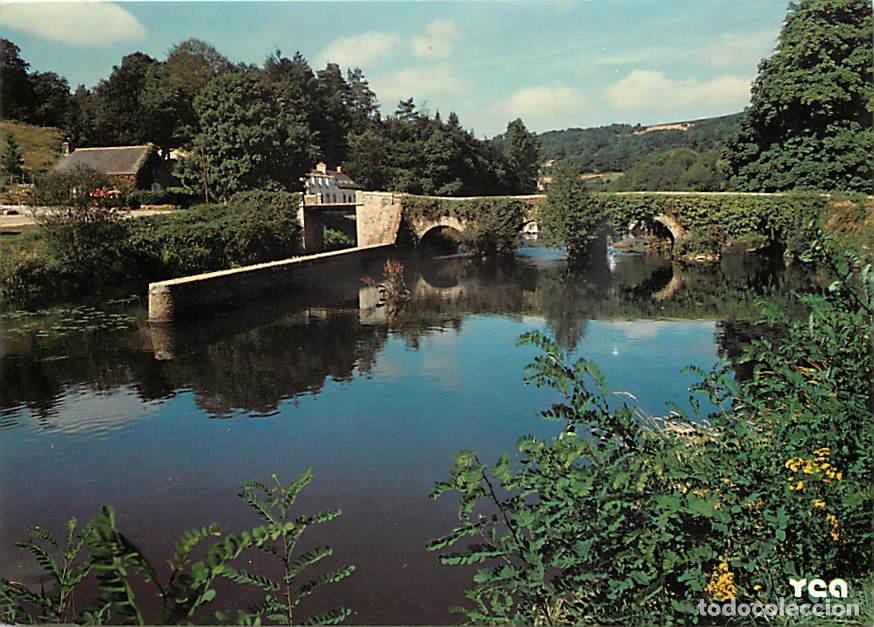 Postales: Francia - 22 - Guerl&eacute;dan - Sur la rive gauche du Blavet, Le Pont de Bon Repos - Flamme Postale de Mu