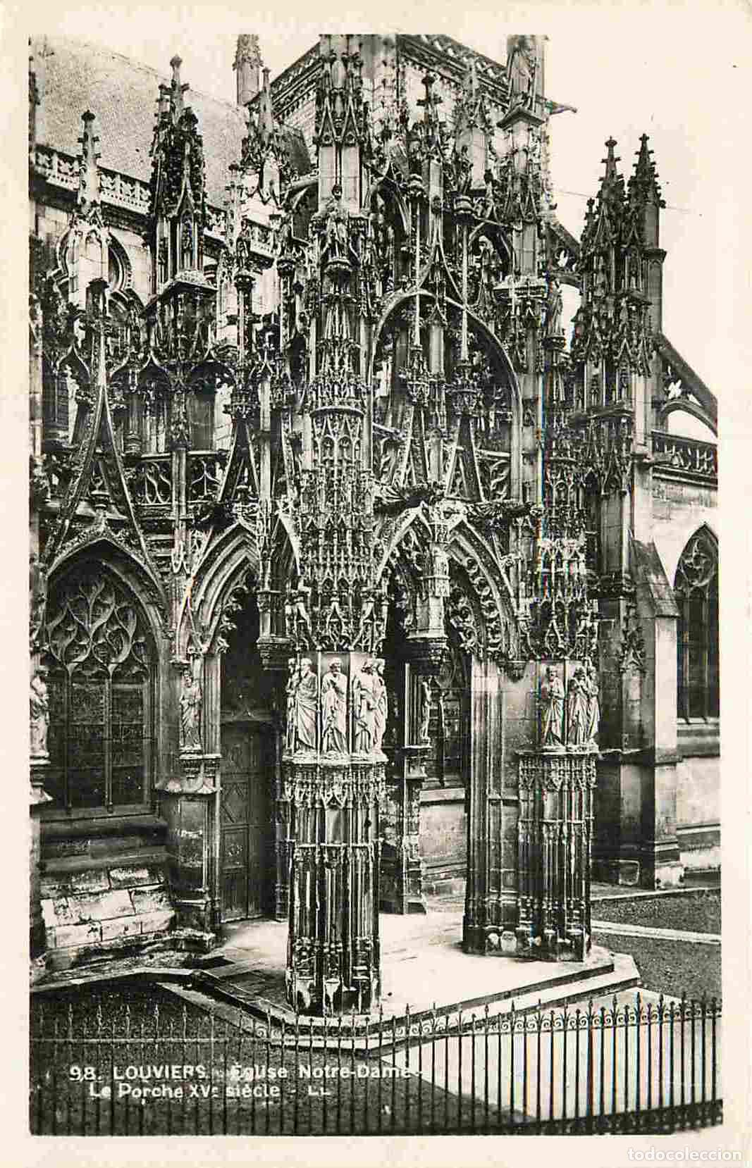 Postkarten: Francia - 27 - Louviers - int&eacute;rieur de l'Eglise Notre Dame - Le Porche - Mention Photographie V&eacute;rita