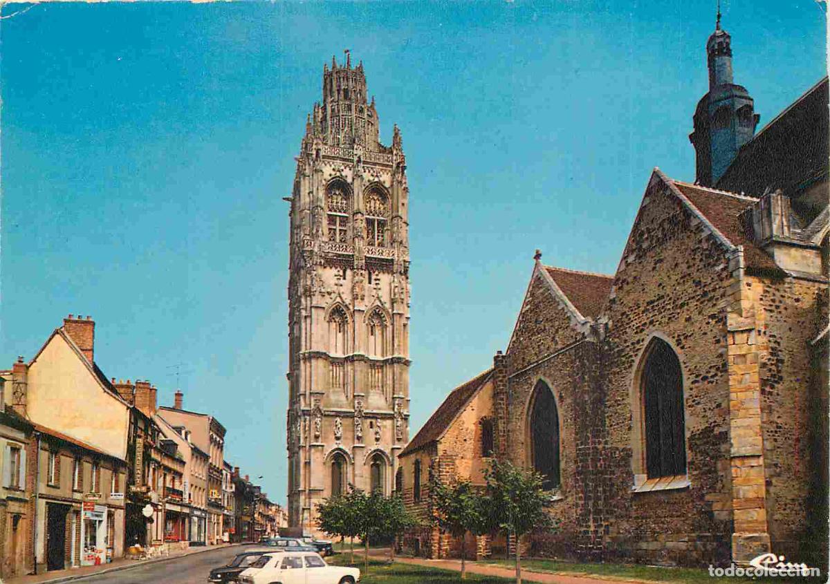 Postkarten: Francia - 27 - Verneuil sur Avre - Eglise de la Madeleine - Automobiles - CPM - Voir Scans Recto-Ver