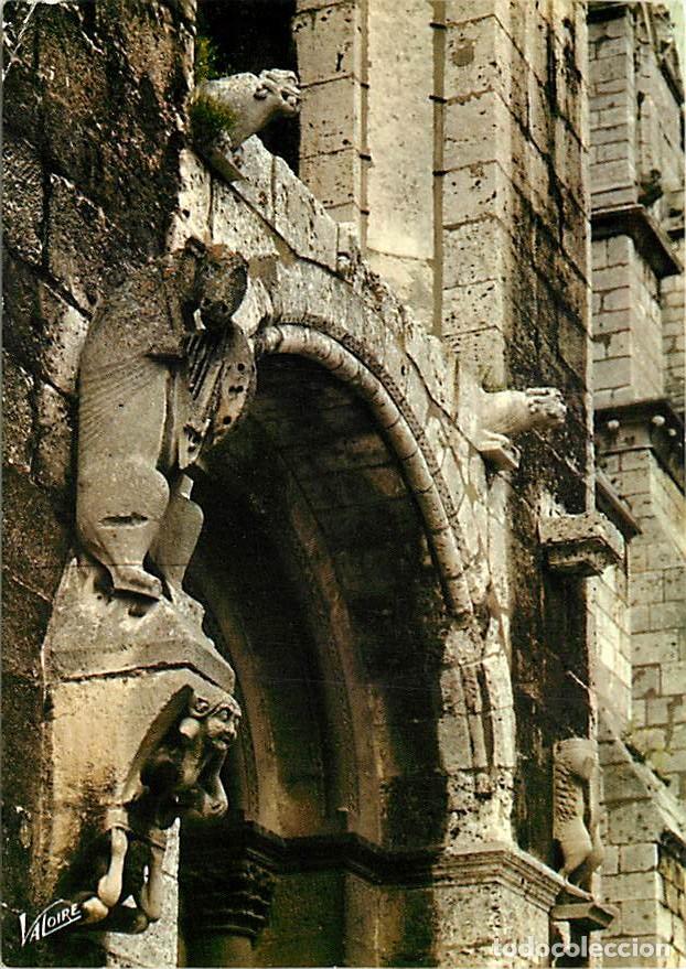 Postales: Francia - 28 - Chartres - Cath&eacute;drale Notre Dame - Sculptures de la tour sud : l'&acirc;ne qui vielle et la