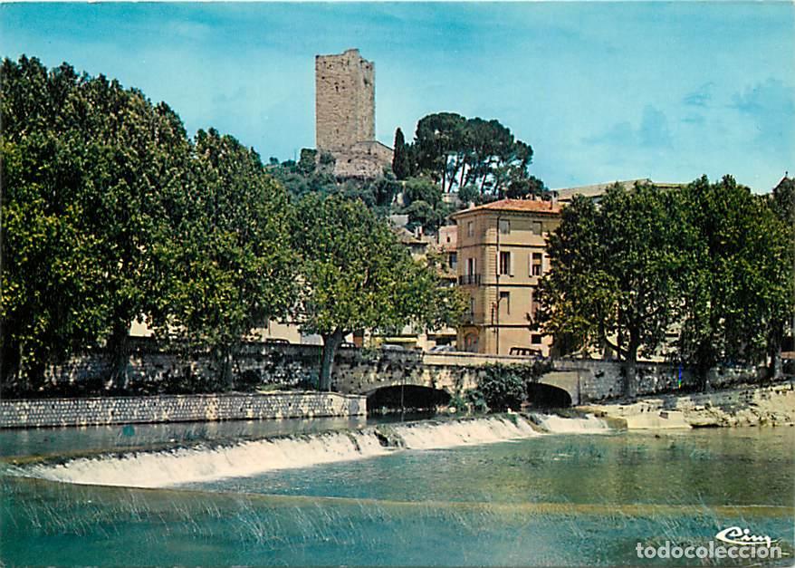 Postales: Francia - 30 - Sommi&egrave;res - Le Vidourle, la digue de l'ancien moulin, la tour (Xe s.) - CPM - Voir Sc