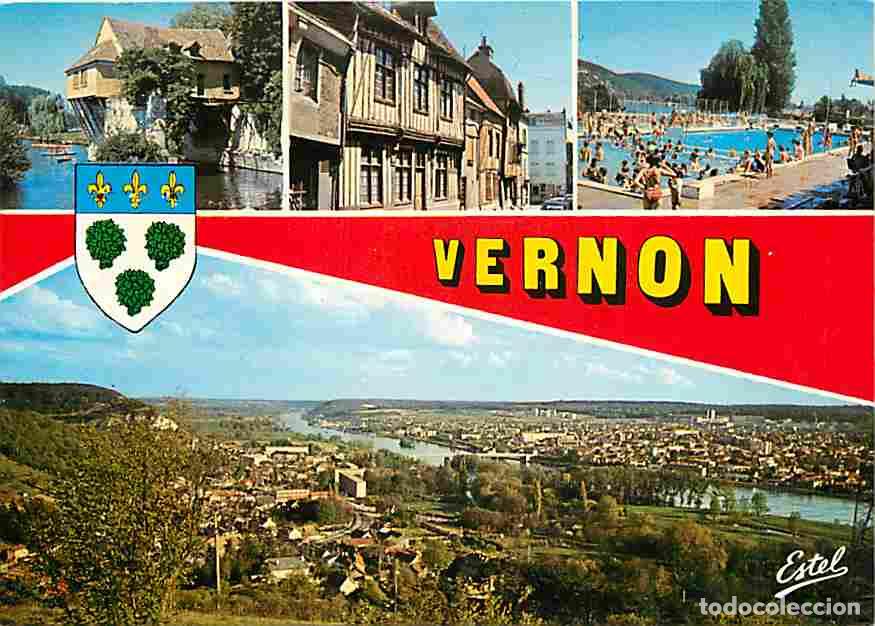 Postais: Francia - 27 - Vernon - Multivues - Piscine - Blasons - CPM - Voir Scans Recto-Verso