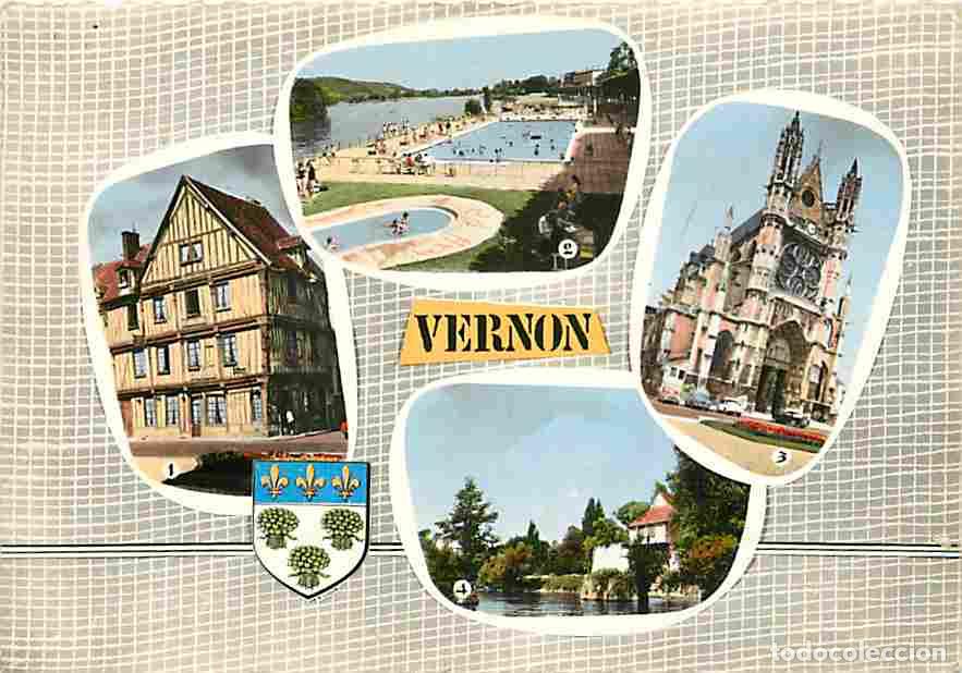 Postais: Francia - 27 - Vernon - Multivues - Blasons - Piscine - CPM - Voir Scans Recto-Verso