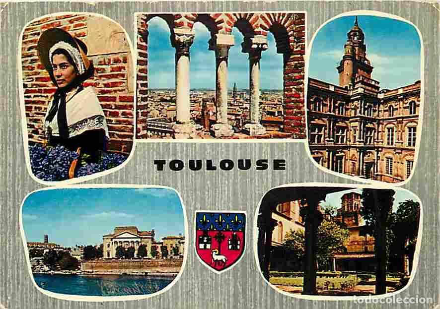 Postkarten: Francia - 31 - Toulouse - Multivues - Blasons - Toulousaines en costume r&eacute;gional - Folklore - Flamme