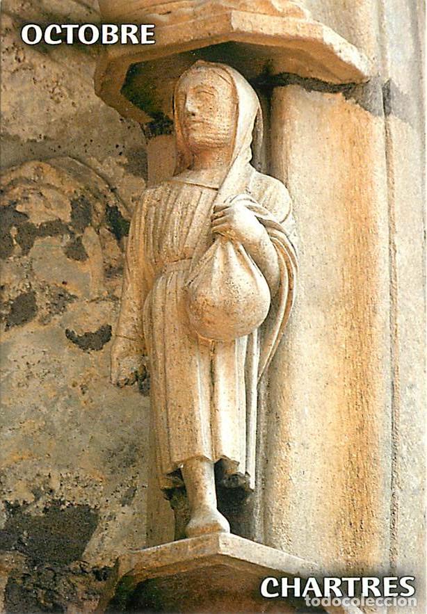 Cartoline: Francia - 28 - Chartres - Cath&eacute;drale Notre Dame - Le portail nord , baie de droite, cordon ext&eacute;rieur