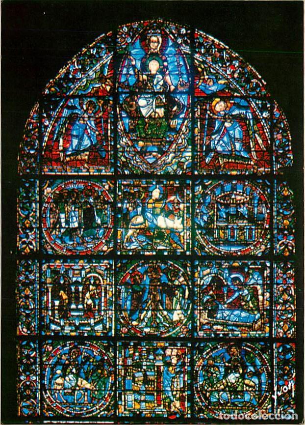 Cartoline: Francia - 28 - Chartres - Int&eacute;rieur de la Cath&eacute;drale Notre Dame - Vitraux Religieux - Portail Royal