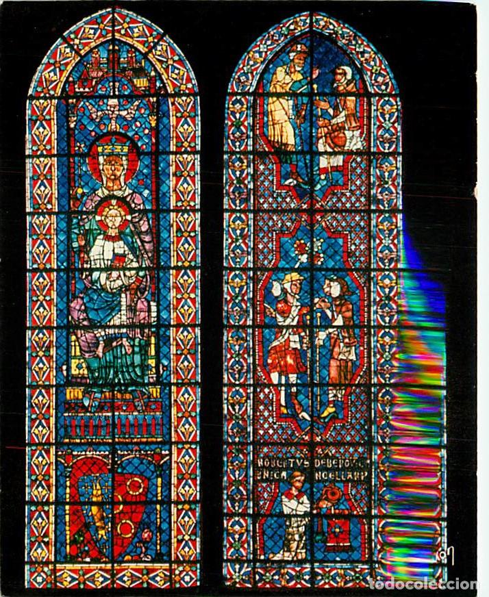 Cartoline: Francia - 28 - Chartres - Int&eacute;rieur de la Cath&eacute;drale Notre Dame - Vitraux Religieux - Vierge avec l'