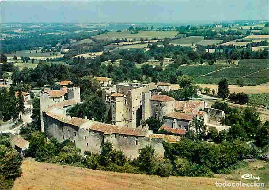 Cartoline: Francia - 32 - Larressingle - Vue G&eacute;n&eacute;rale a&eacute;rienne - Village fortifi&eacute; du XlIIe s - Flamme Postale d