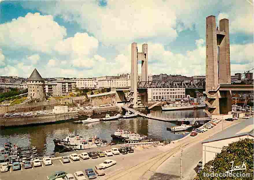Postales: Francia - 29 - Brest - La Tour Tanguy - Le Pont de Recouvrance - Bateaux - Automobiles - Voir Scans