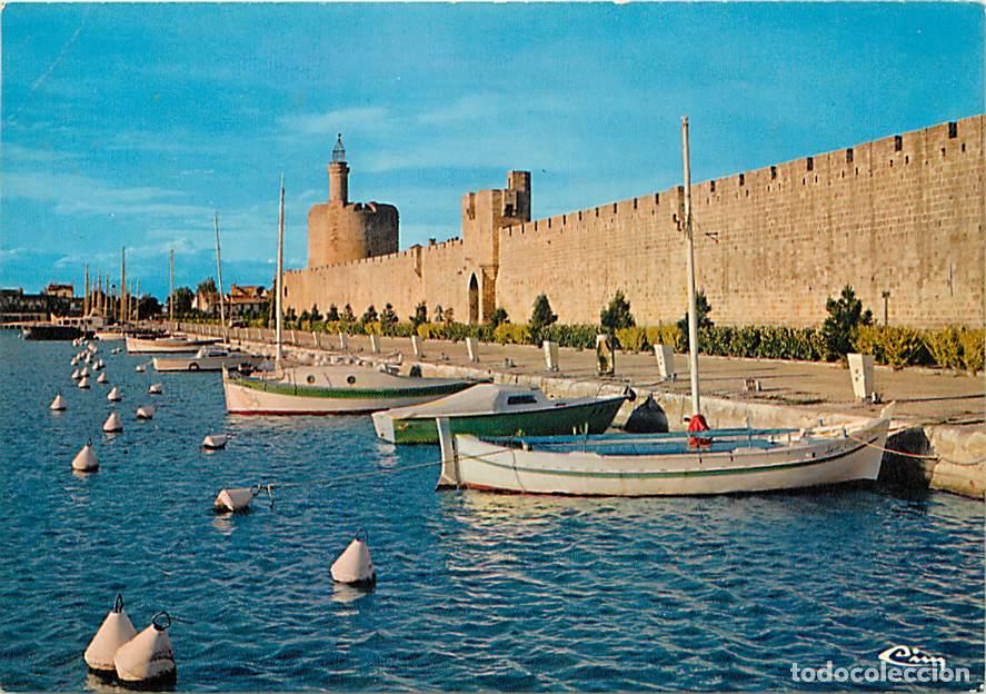 Postales: Francia - 30 - Aigues Mortes - Les remparts ouest, la poterne des Remblais, la tour de Constance (12