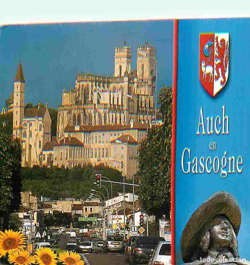 Postales: Francia - 32 - Auch - Route de Toulouse - Le site de la vieille ville avec la cath&eacute;drale et la Tour