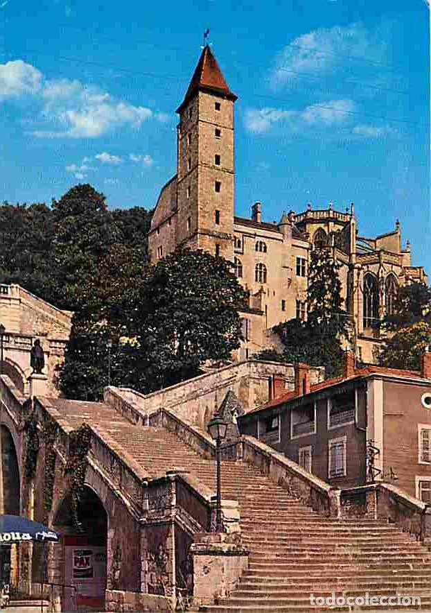 Postales: Francia - 32 - Auch - Escalier monumental - Statue de D'Artagnan - Tour d'Armagnac - Carte Neuve - C