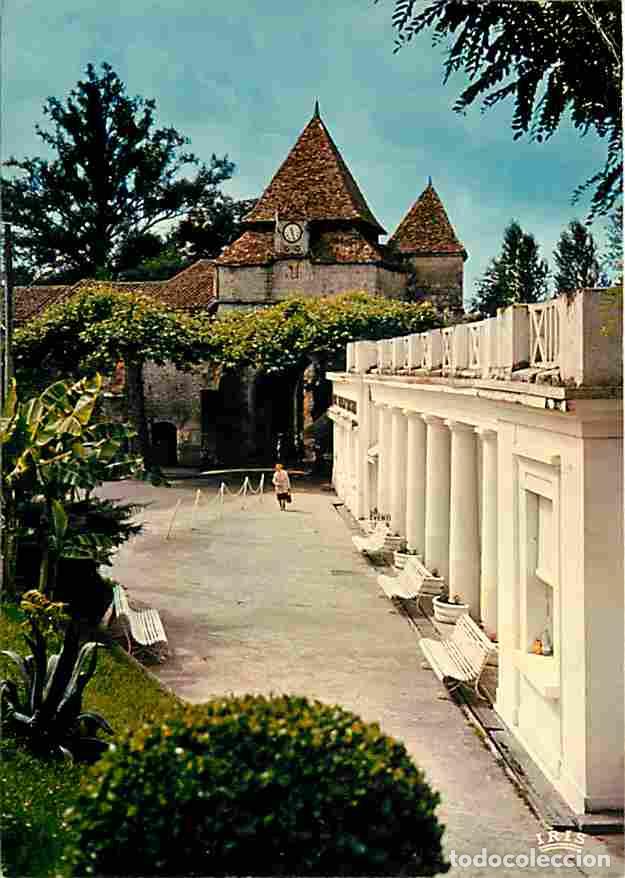 Postales: Francia - 32 - Barbotan les Thermes - Les thermes et la tour de l'Horloge - Flamme Postale de Barbot