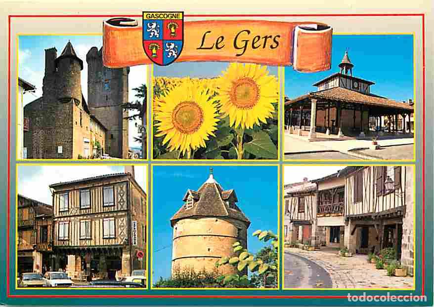 Cartes Postales: Francia - 32 - Gers - Multivues - Vieilles maisons &agrave; pans de bois - Automobiles - Blasons - CPM - Vo