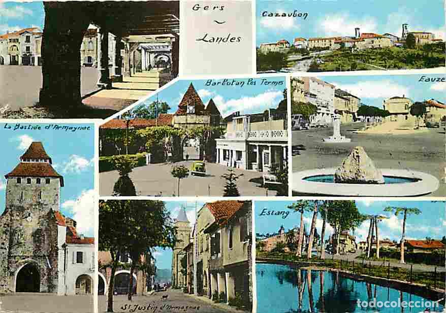 Cartes Postales: Francia - 32 - Gers - Multivues - Automobiles - Flamme Postale de Barbotan les Thermes - CPM - Voir