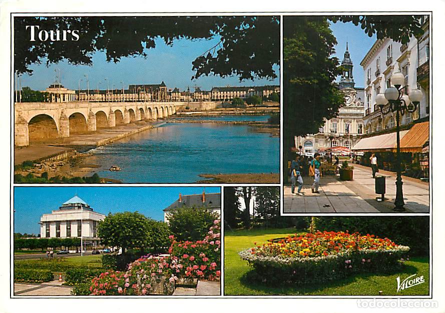 Postales: Francia - 37 - Tours - Multivues - Fleurs - Flamme Postale de Dou&eacute; la Fontaine - CPM - Voir Scans Re